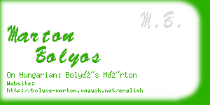 marton bolyos business card